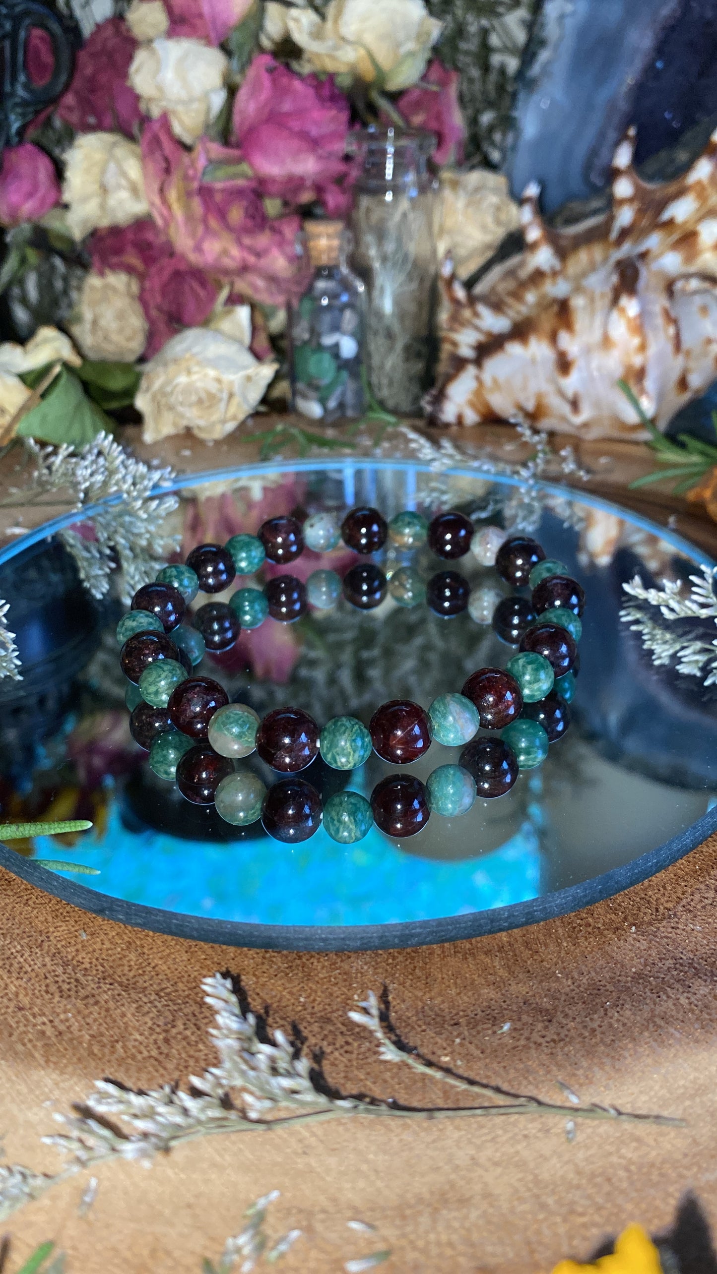 Garnet & Emerald Bracelets