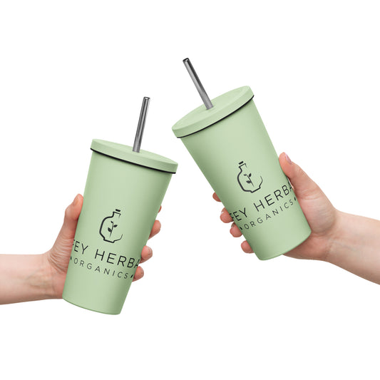Fey Herba Organics Insulated tumbler with straw
