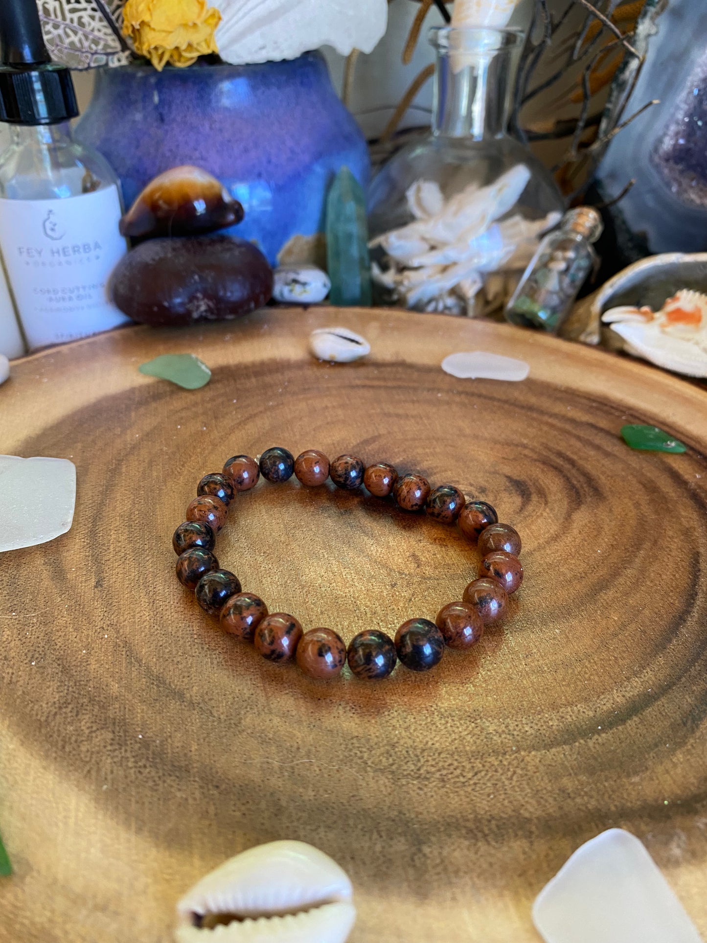 Mahogany Obsidian Gemstone Bracelets