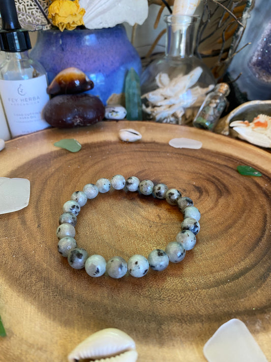 Kiwi Jasper & Rose Quartz Bracelet